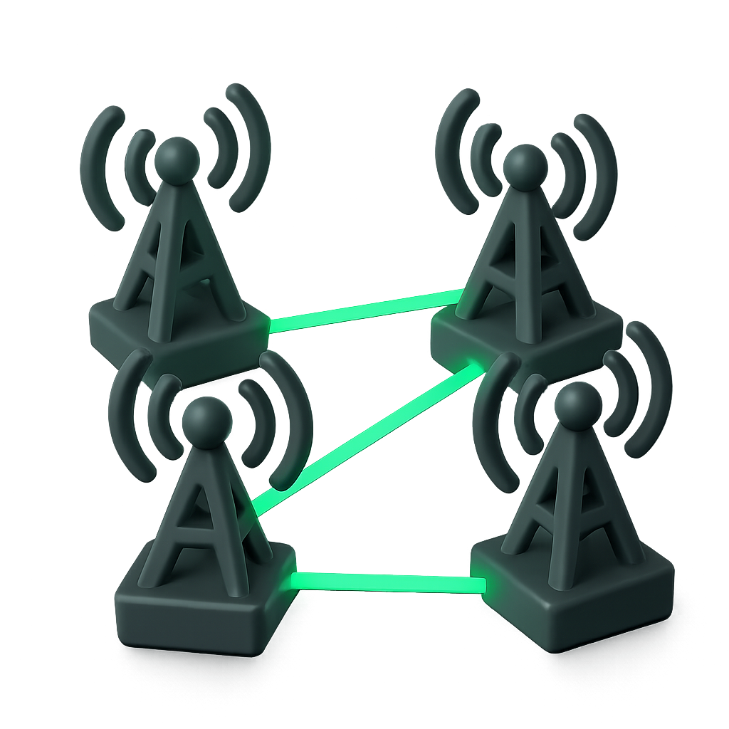 Radio Tower Blockchain Visualization